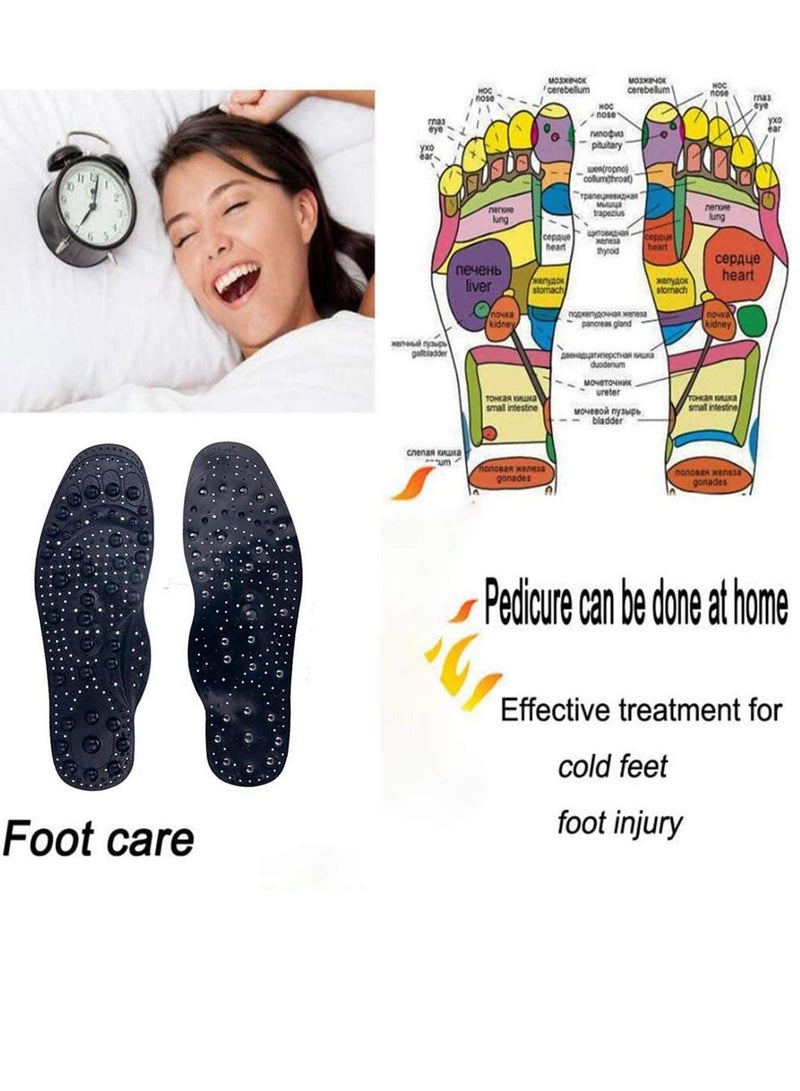 KASTWAVE Massage Insoles, Magnetic Therapy Massaging Acupuncture Insoles, Foot Therapy Pain Relief Fatigue Acupressure Insoles Washable Cuttable, Orthotic Inserts Flat Feet (Female) (S 25CM 35-40) - Image 4