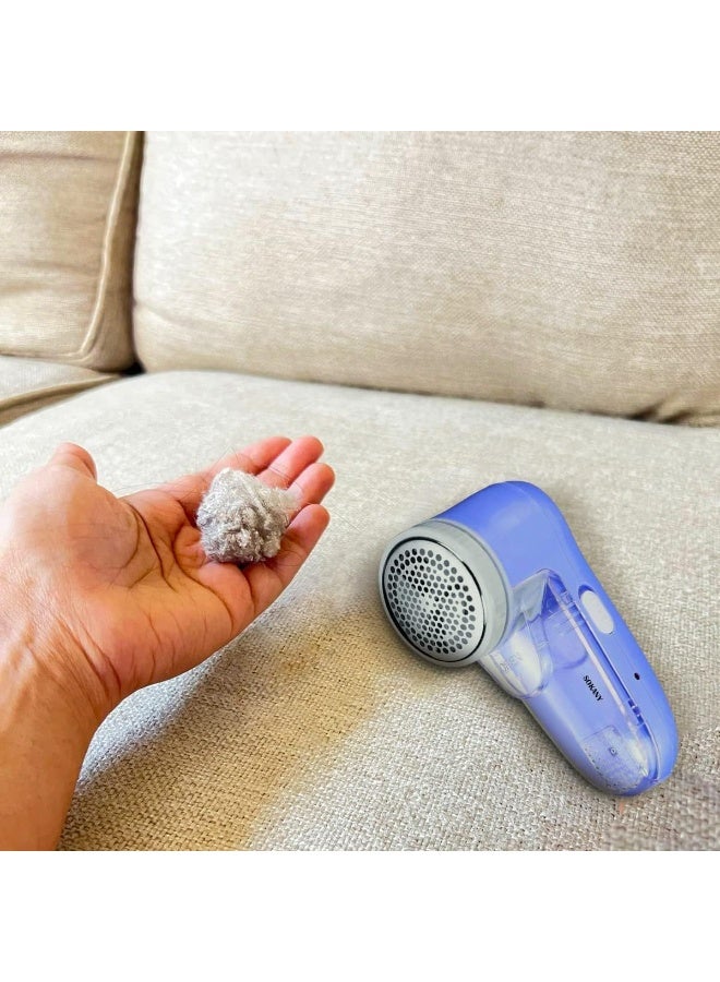 سوكاني مزيل الوبر الكهربائي القابل للشحن لإزالة الوبر وشعر الحيوانات من الملابس والأقمشة والمفروشات، جهاز عملي لإعادة مظهر جديد للملابس للاستخدام المنزلي-لون ازرق - Image 5