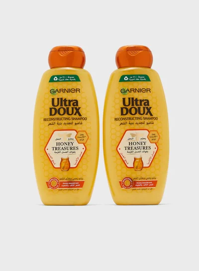garnier Ultra Doux  - Honey Treasures  Shampoo 400ml + Shampoo 400 ml, Savings 32%