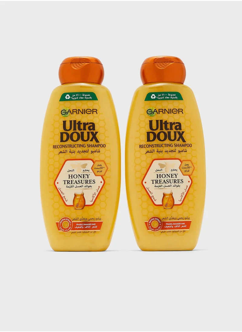 Garnier Ultra Doux  - Honey Treasures  Shampoo 400ml + Shampoo 400 ml, Savings 32%