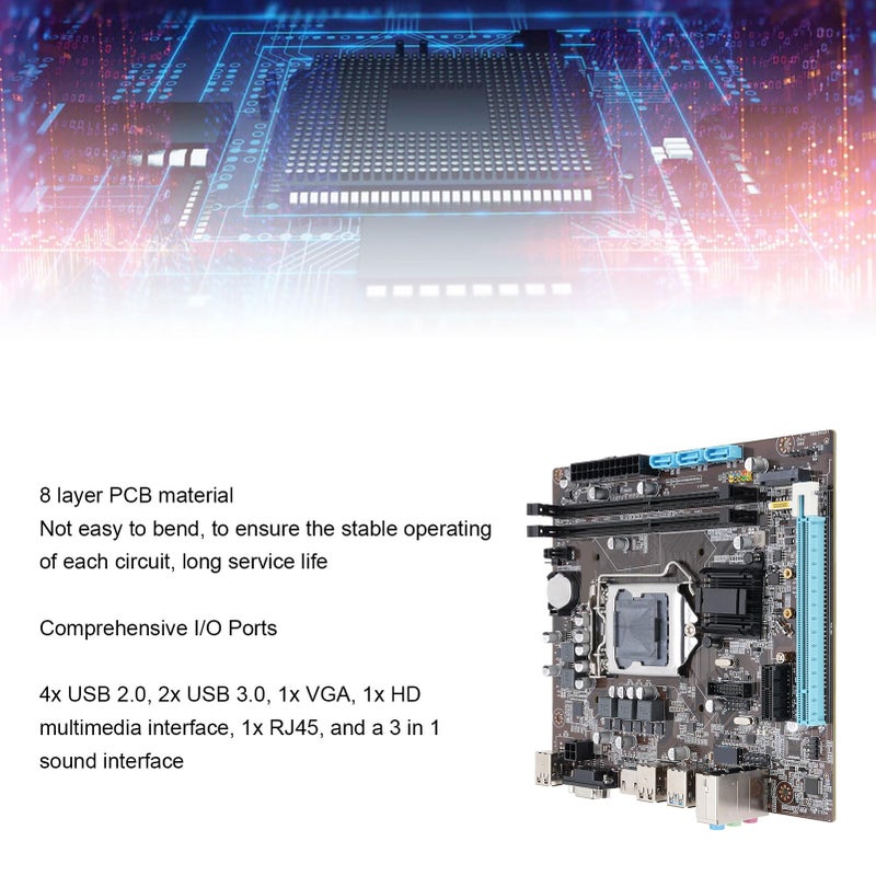 لوحة أم H110 ATX للألعاب LGA 1151 DDR4 M 2 NVMe SATA3 PCIe - Image 4