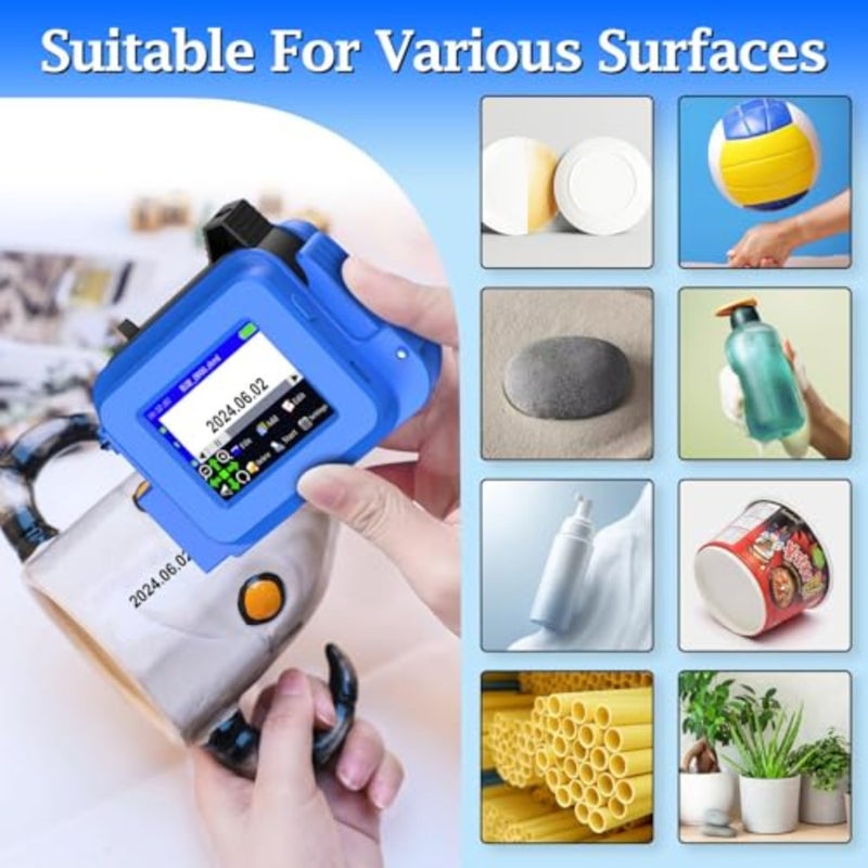 Portable Handheld Inkjet Printer, Mini Handheld Printer with Quick-Drying Ink Pocket Inkjet Coding Machine for Logo/QRcode/Barcode/Production Date/Batch Series Number etc - Image 5