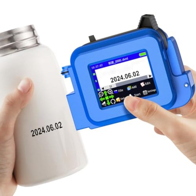 Portable Handheld Inkjet Printer, Mini Handheld Printer with Quick-Drying Ink Pocket Inkjet Coding Machine for Logo/QRcode/Barcode/Production Date/Batch Series Number etc - Image 1