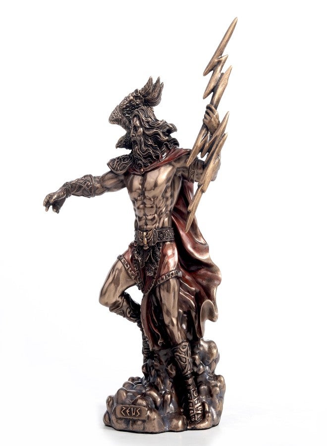 Veronese Design 7 1/2 Inches Zeus The Greek God of The Sky Cold Cast Resin Bronze Finish Sculpture Figurine - Image 2