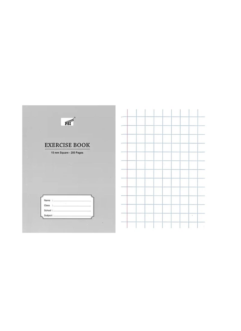 Psi - 6-Piece15mm Square Lined Exercise Notebook 200 Pages - Image 1