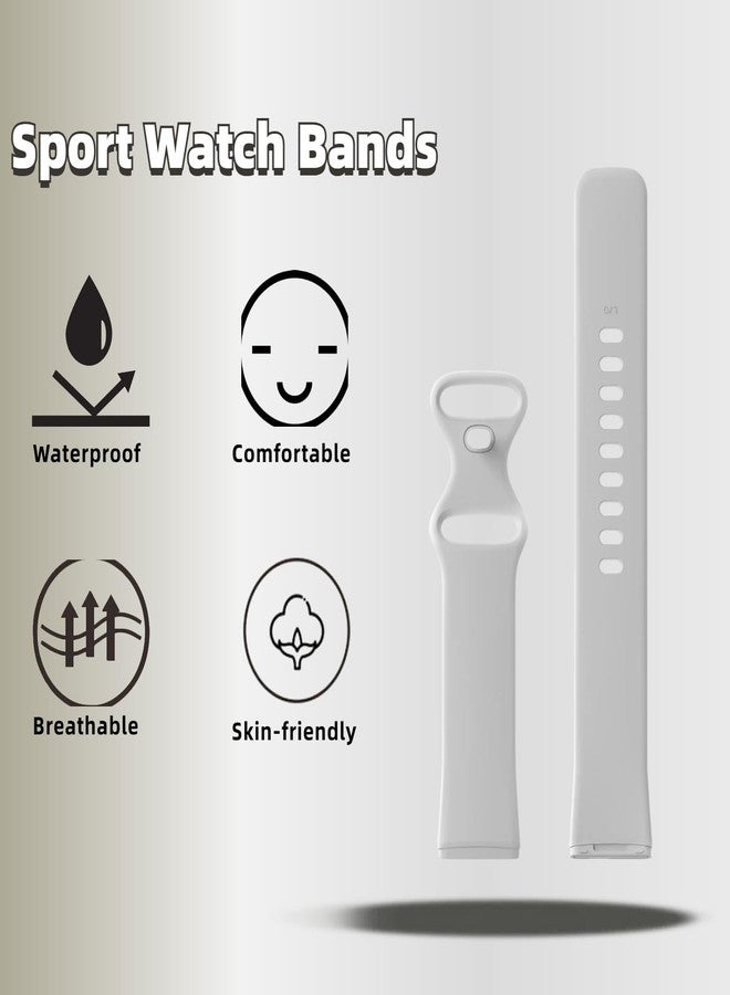 QHBAMD Silicone Breathable Strap Compatible for Fitbit Versa 3 Watch Band, Protection PC Case Cover for Versa 3 (White) - Image 3