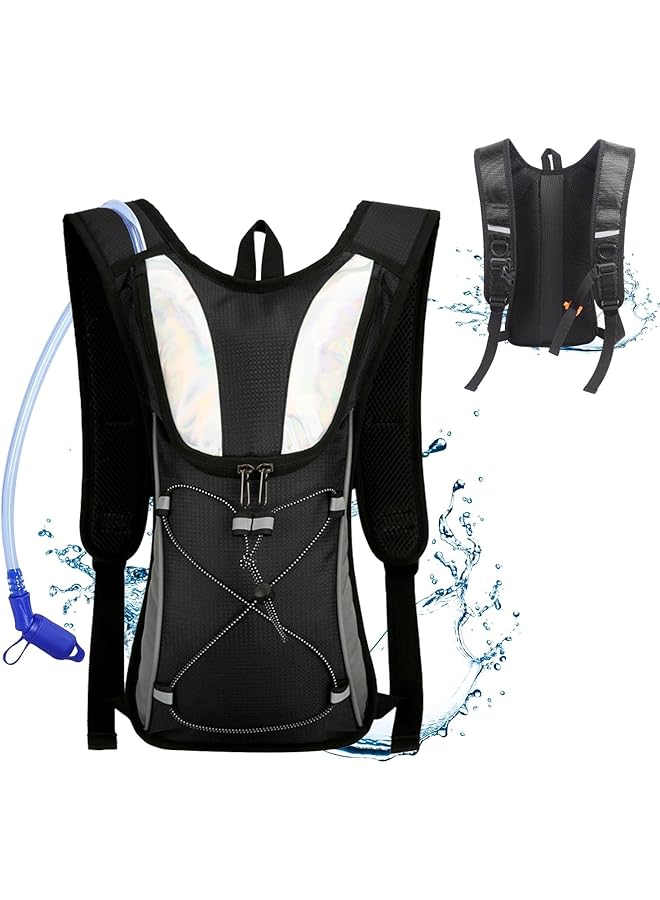 PROMASS Hydration Backpack Adjustable Vest, Splashproof Shoulder Bag Cycling Backpack For Men & Women, Running Backpack With Night Reflective Strip Outdoor Bicycle Riding Hiking Mountaineering Touring - Image 1