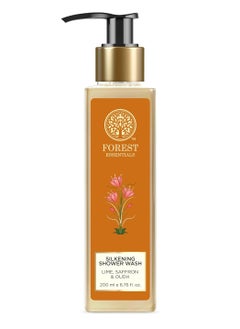 Forest Essentials Silkening Shower Wash Lime Saffron Oudh | Ayurvedic Natural Body Wash for Soft & Smooth Skin | Paraben Free & Sulphate Free Shower Gel  - Image 1