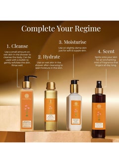 Forest Essentials Silkening Shower Wash Lime Saffron Oudh | Ayurvedic Natural Body Wash for Soft & Smooth Skin | Paraben Free & Sulphate Free Shower Gel  - Image 4