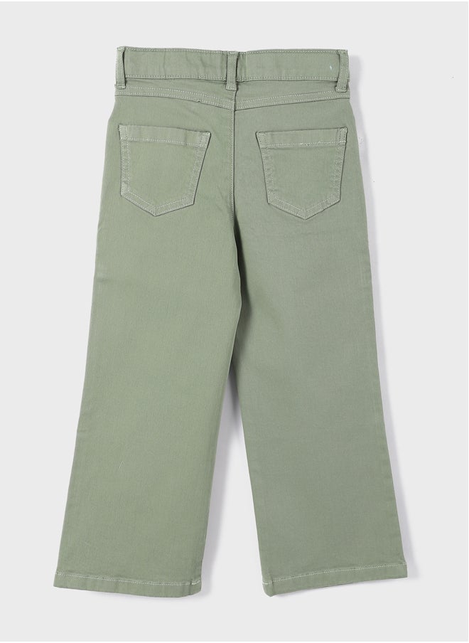 LC WAIKIKI - Basic Bell-Bottoms Gabardine Girl Trousers - Image 1