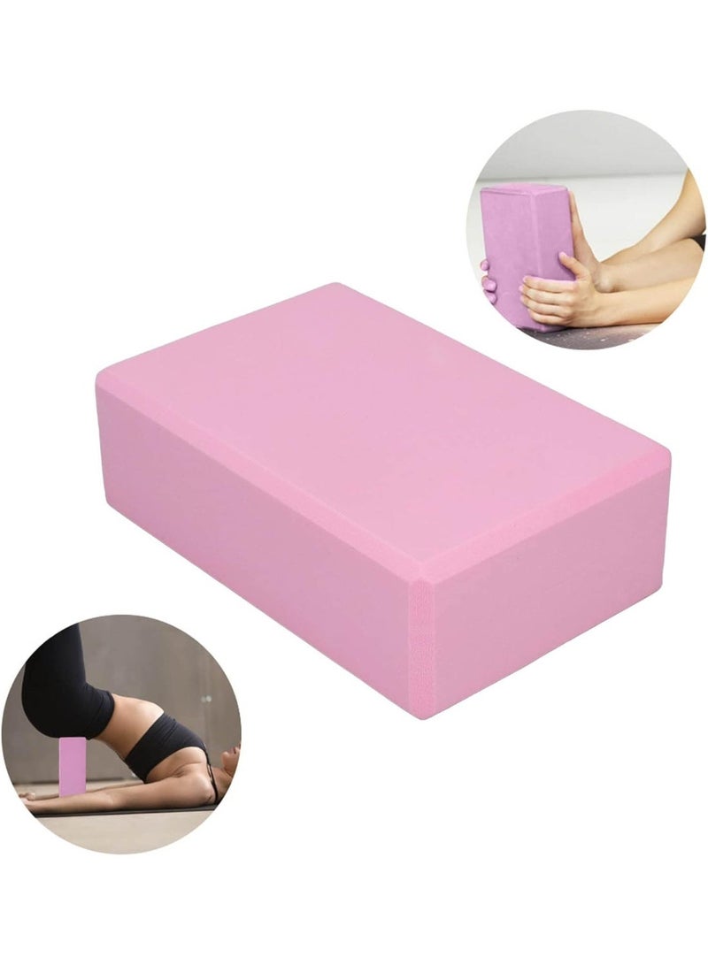 Lightweight Yoga Block Brick EVA Foam for Pilates & Fitness Workout, Light Pink - Image 3