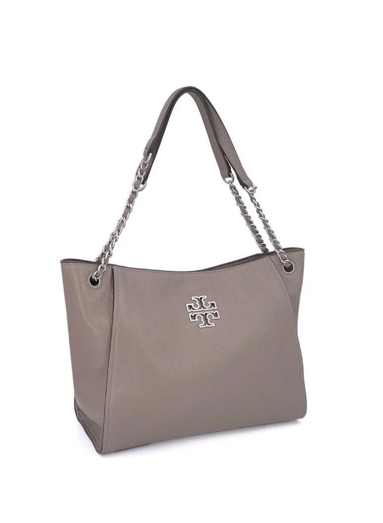Burch Tory Burch Britten Cowhid Fashion Simple Commuter Large Capacity Tote Handbag Shoulder Bag - Image 3