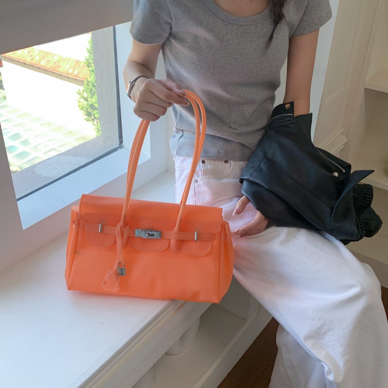 MuYe Kiikii Style PVC Jelly Tote Bag for Women 2026 Summer Commuter Large Capacity Shoulder Handbag - Image 5