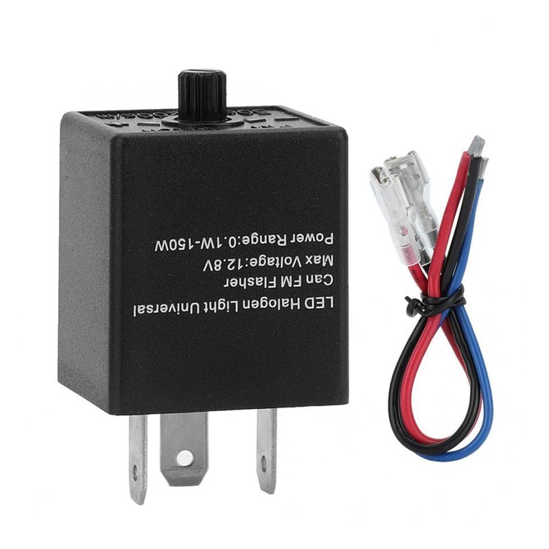 مؤقت إشارة LED قابل للتعديل 3 دبابيس 12 فولت 24 فولت عالمي للسيارات والدراجات النارية - Image 2