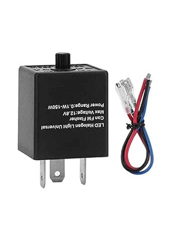 مؤقت إشارة LED قابل للتعديل 3 دبابيس 12 فولت 24 فولت عالمي للسيارات والدراجات النارية - Image 1