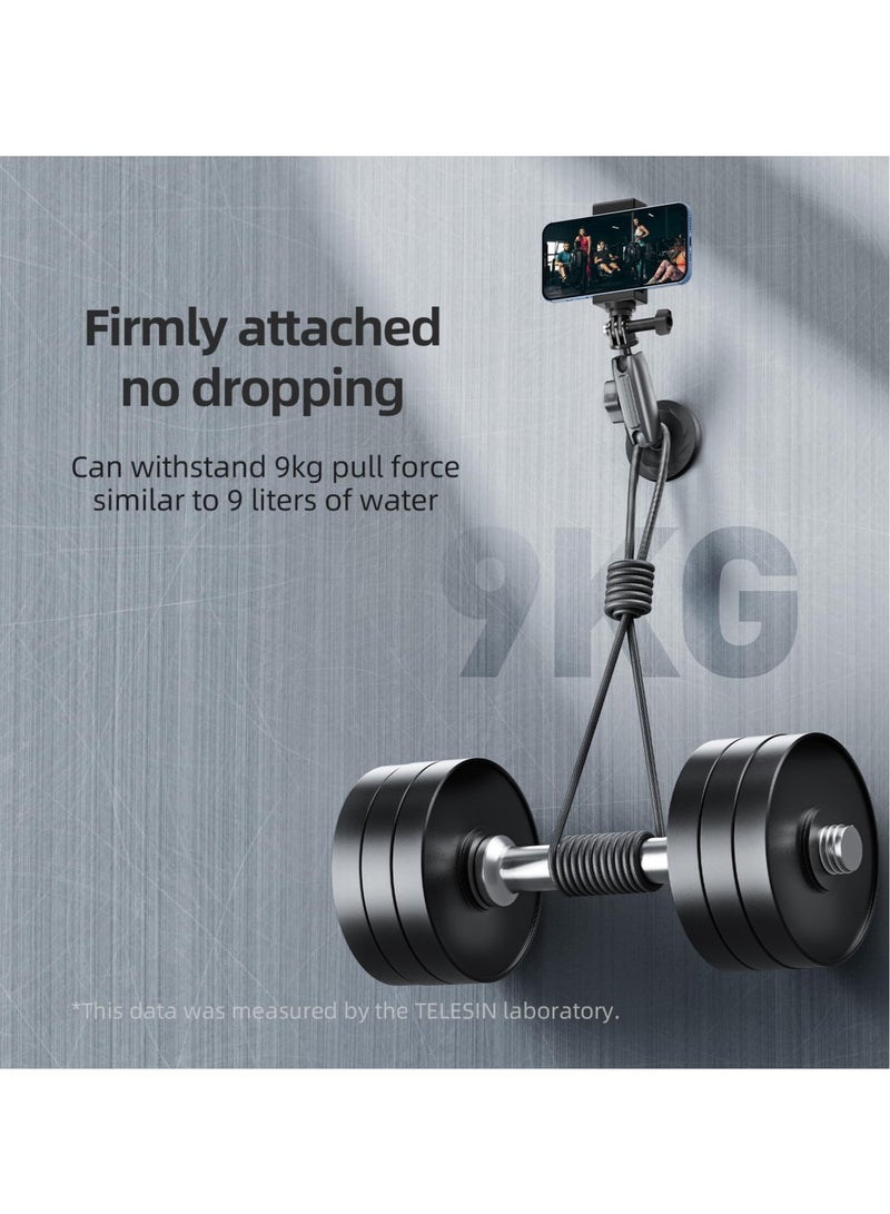 Excefore Magnetic Mount Magnet Metal Mounts for Go Pro Insta 360, Magnetic Car Camera Mount, with 360° Rotation Ball Head and Built-in 6 Magnets, for GoPro Hero 12/11/10/9/, DJI OSMO Action, Insta360 - Image 2