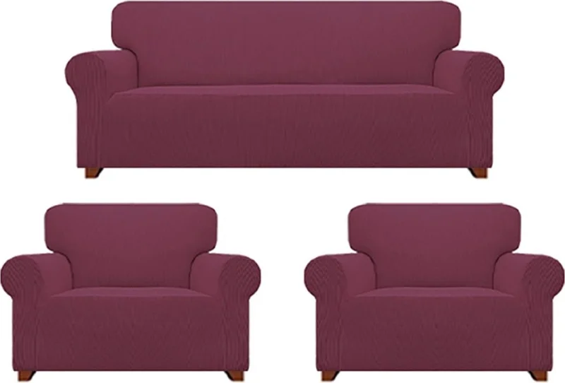 الجيار Lycra Sofa, Sofa, Sofa Bed Cover Elastic, Pitikare Pattern3+1+1