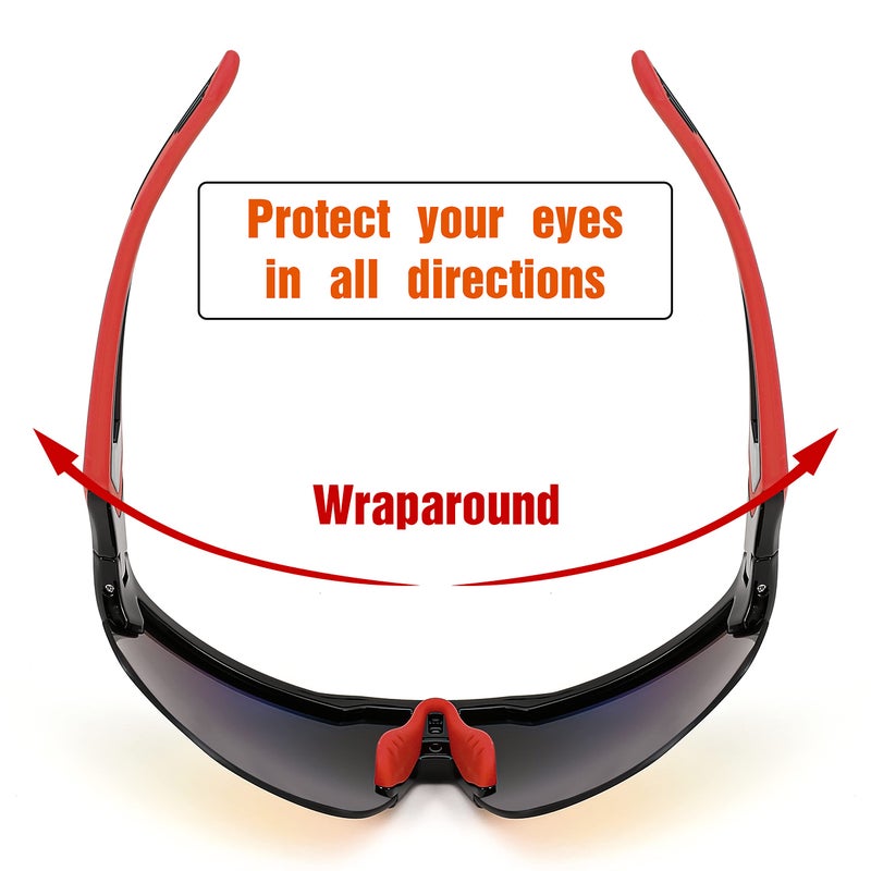 FEISEDY FEISEDY Youth Sport Polarized Sunglasses for 8-16 Cycling Running Driving Baseball Goggles Glasses B0011  - Image 3