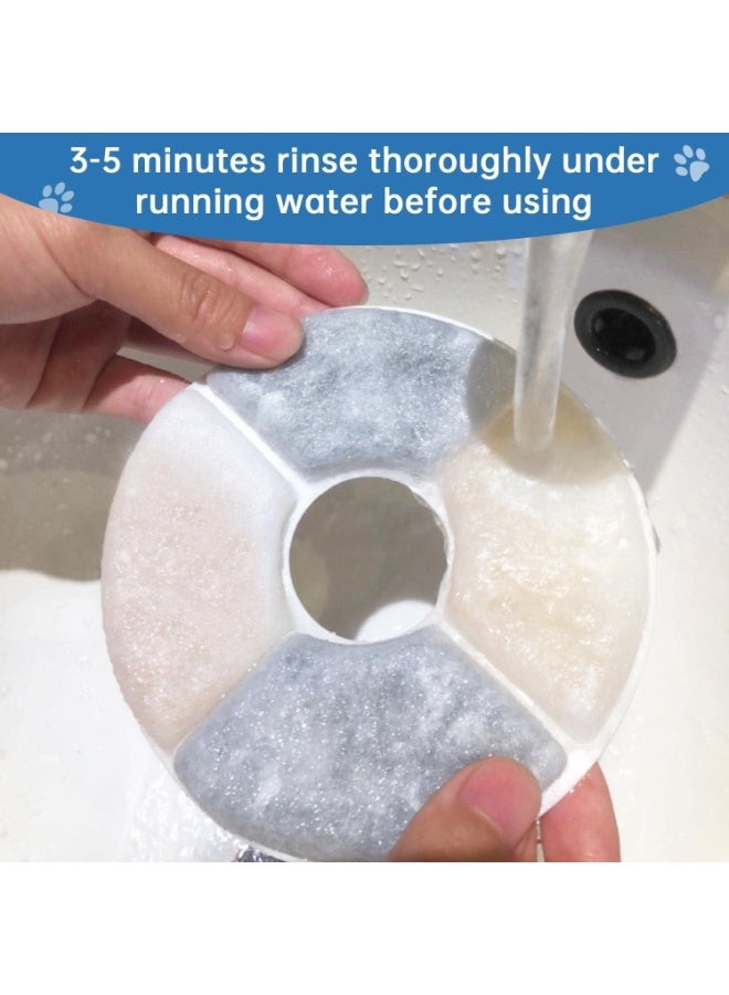 10 Pack Replacement Cat Water Fountain Filters for Parner 2.4L Dispenser, Triple Action Filtration with Activated Carbon & Ion Exchange Resin, Compatible with Select 1.6-2.4L Pet Water Fountai - Image 5