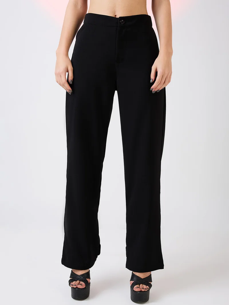 globus Women V-Neck Tassel Detail A-Line Kurta & Straight Pants Fusion Sets