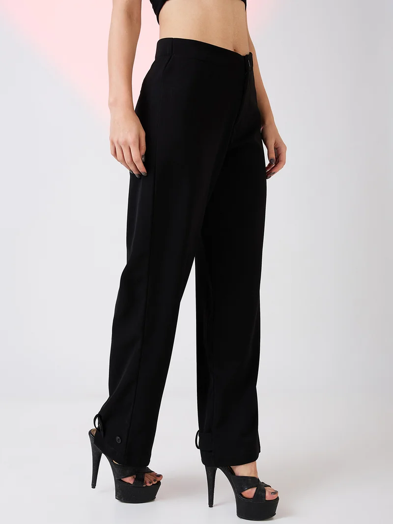 globus Women V-Neck Tassel Detail A-Line Kurta & Straight Pants Fusion Sets