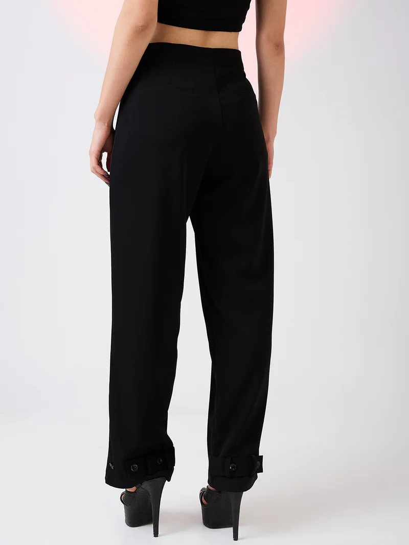 globus Women V-Neck Tassel Detail A-Line Kurta & Straight Pants Fusion Sets