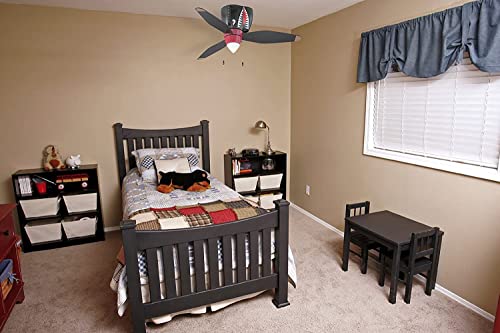 Craftmade Kids Ceiling Fan Boys WB348TS Tiger Shark Warplane With Light, 48-Inch 3 Blade Hugger Ceiling Fan - Image 4