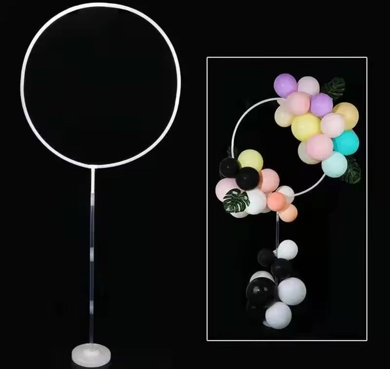 TOYXE Reusable Circle Balloon Arch Frame Kit Round Hoop Arch Stand White - Image 2