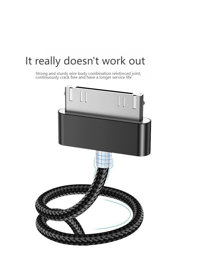 KENSUO USB Sync and Charging Cable for Apple iPhone 4/4s, iPhone 3G/3GS, iPad 1/2/3, iPod, 3.2 Feet，Black  - Image 3