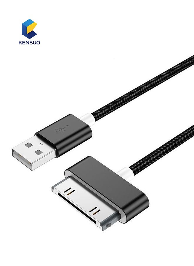 KENSUO USB Sync and Charging Cable for Apple iPhone 4/4s, iPhone 3G/3GS, iPad 1/2/3, iPod, 3.2 Feet，Black  - Image 1