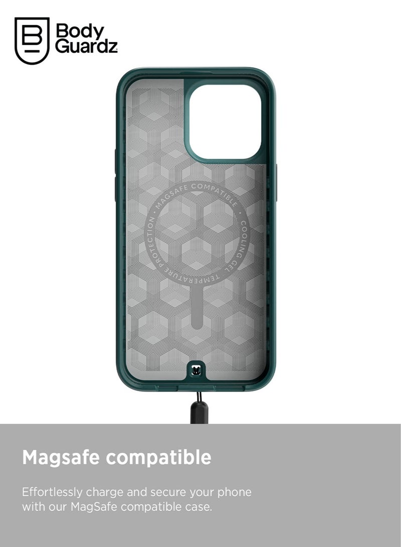 Bodyguardz Paradigm Pro for iPhone 15 PRO Case Cover compatible with MagSafe with Lanyard - Blue - Image 4