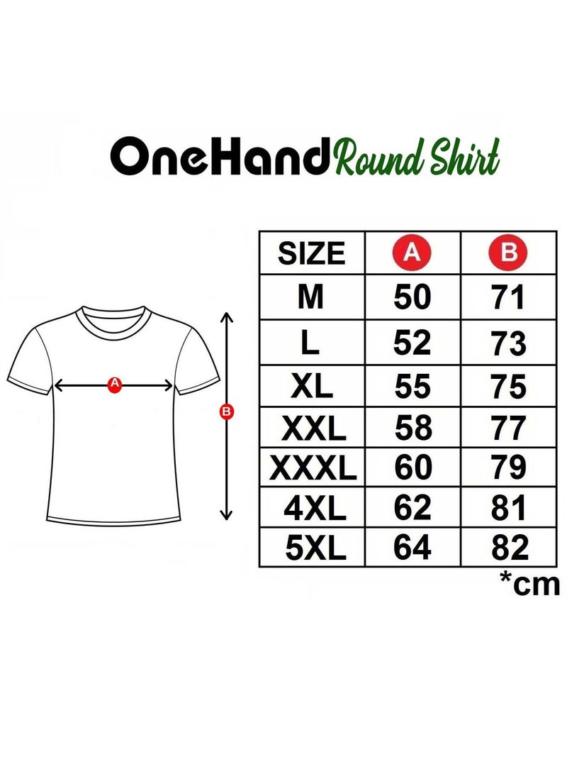 OneHand T-Shirt Cotton Printed "Run" Round Neck Short Sleeves - Black - Image 4
