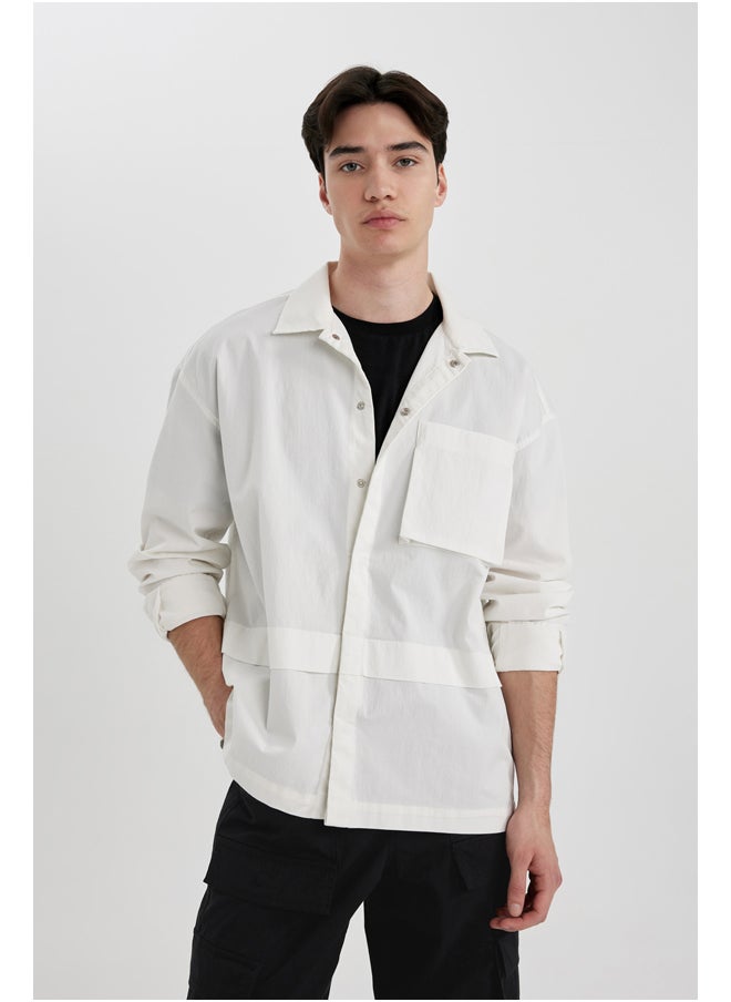 DeFacto - Man Oversize Fit Woven Long Sleeve Shirt - Image 1