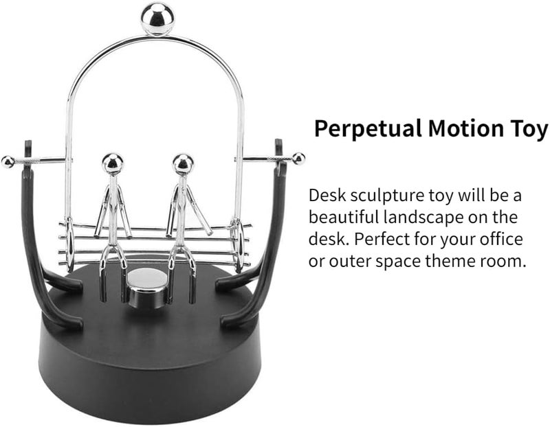 كلاراكو جهاز اهتزاز واهتزاز إلكتروني من كلاركو، نموذج حركة دائمة، لعبة مكتبية، فن حركي متأرجح، حرفة، ديكور، أراجيح فولاذية، منحوتات، توازن، ستانلس ستيل (#D301) - Image 3