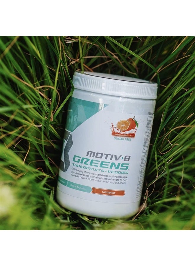 Motiv-8 مسحوق سوبر فود الخضروات والفواكه الخضراء، مضاد للأكسدة، غني بالألياف، خالي من السكر، 30 حصة (يوسفي، 30 حصة) - Image 2
