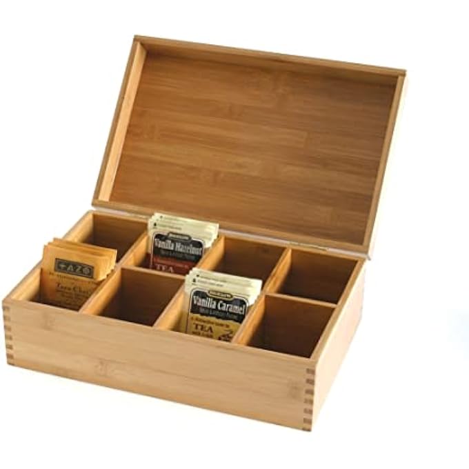 ليبر أنترناشونال صندوق شاي من خشب الخيزران مع 8 أقسام 1238 × 738 × 335 - Image 3