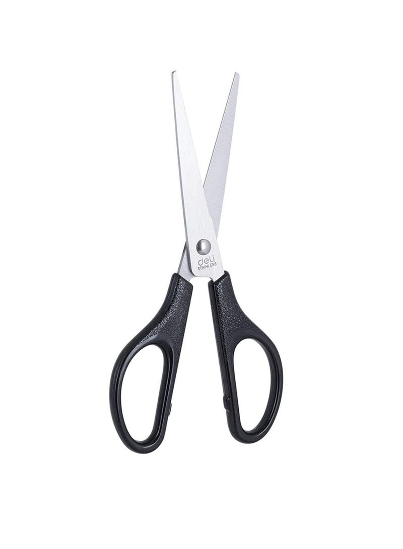 Deli مقص مكتبي من الفولاذ المقاوم للصدأ قطعة واحدة بطول 170 مم بألوان مقHandles مختلفة - Image 3