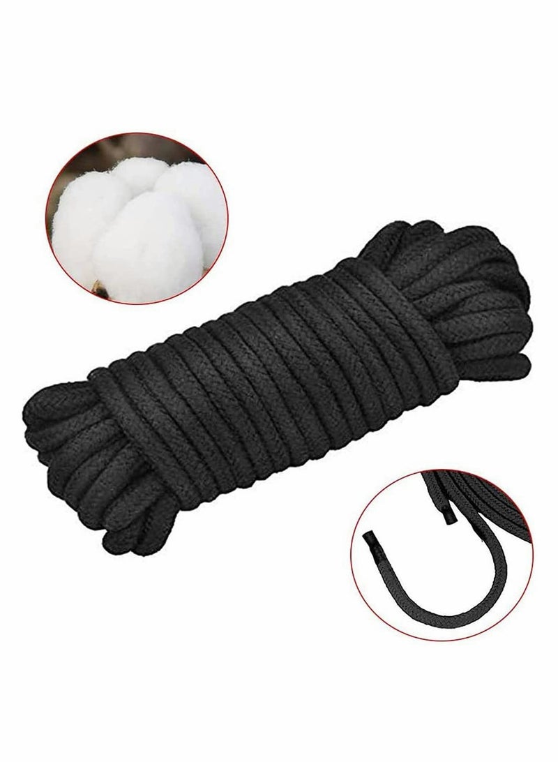 KASTWAVE 2 Roll 10M Soft Black Cotton Rope, for Wall Hanging, Decor Crafts Projects Macrame Knotting and Home Decoration - Image 3