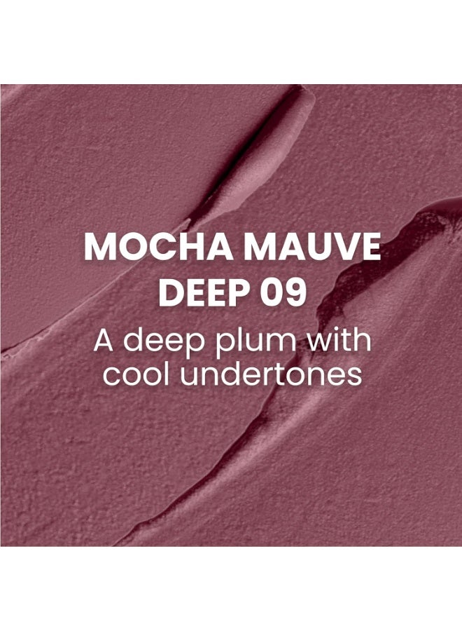 Typsy Beauty Cocoa Peptide Velvet Matte Lipstick | 8hr Wear, Soft Blur Finish, Lightweight Texture, Hydrating Nude Lipstick| Mocha Mauve Deep 09 | Cocoa Peptides | Vegan & Paraben-Free 3.5g - Image 2