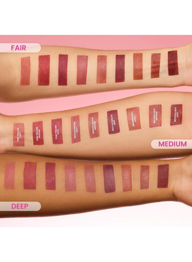 Typsy Beauty Cocoa Peptide Velvet Matte Lipstick | 8hr Wear, Soft Blur Finish, Lightweight Texture, Hydrating Nude Lipstick| Mocha Mauve Deep 09 | Cocoa Peptides | Vegan & Paraben-Free 3.5g - Image 3