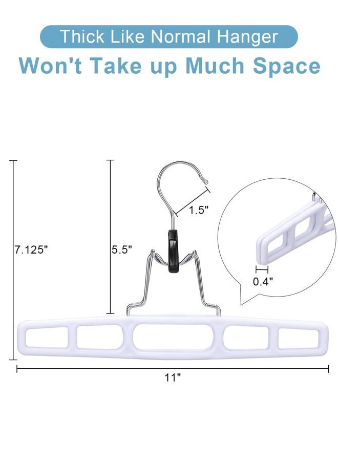AMKUFO 12 Pack Pants-Hangers Skirt-Hangers, Plastic Pant-Hangers-for-Women Men, Pants-Hangers-Space-Saving, Clamp Hangers-for-Pants Jeans Shorts Tie Belt - Image 5