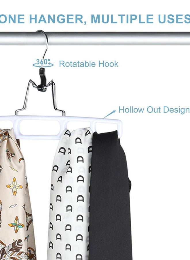 AMKUFO 12 Pack Pants-Hangers Skirt-Hangers, Plastic Pant-Hangers-for-Women Men, Pants-Hangers-Space-Saving, Clamp Hangers-for-Pants Jeans Shorts Tie Belt - Image 4