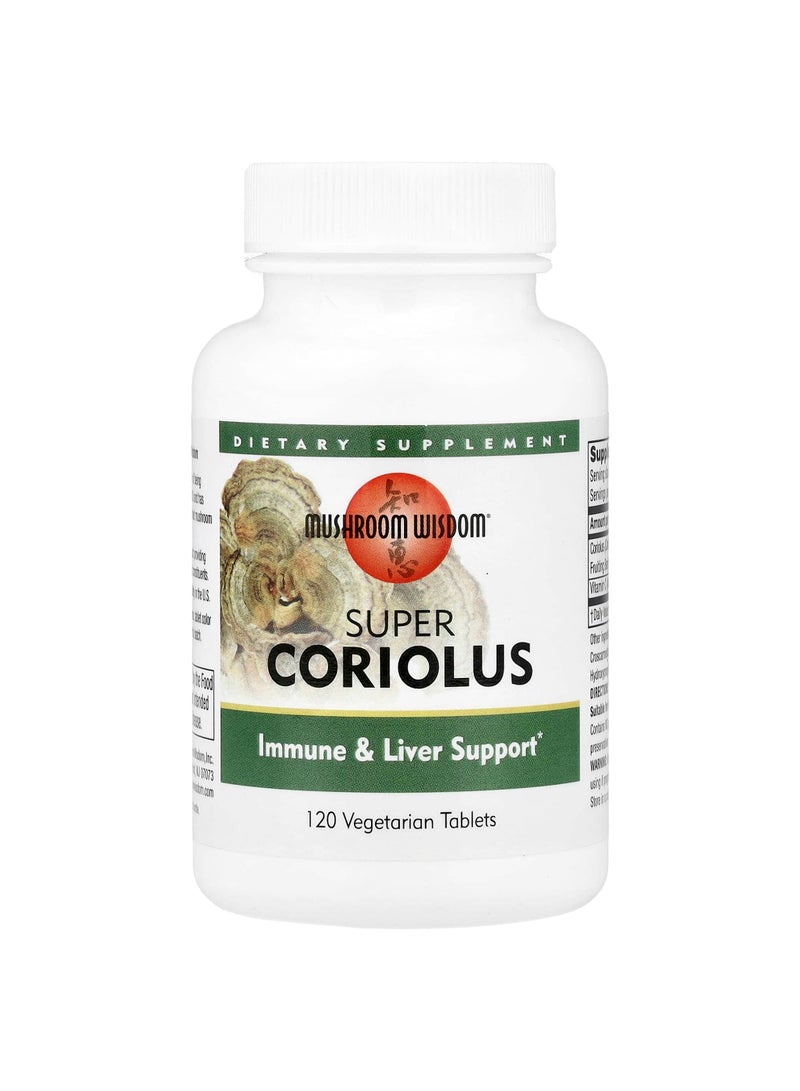 Super Coriolus, 120 Vegetarian Tablets
