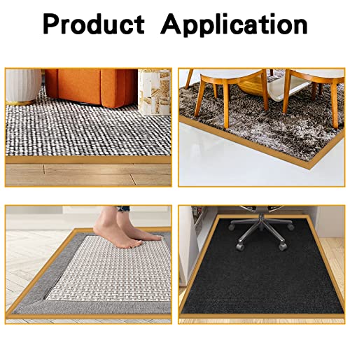 LLZHYA Floor Rubber Transition Strip Self Adhesive Carpet to Tile Transition Strip Edging Trim Strip for Threshold Transitions with a Height Less Than 5 mm/0.2in (Tawny Brown, 6.56FT) - Image 5