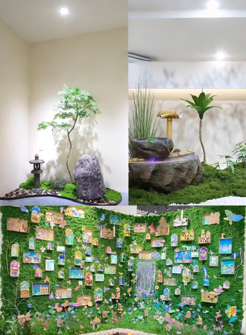 LAIAOCISI Artificial Moss Grass 150g Faux Green Grass for Potted Plants Home Garden Decor Floral DIY Centerpieces Wedding Party Wall Art Craft Preserved Moss for Everyday Use - Image 5