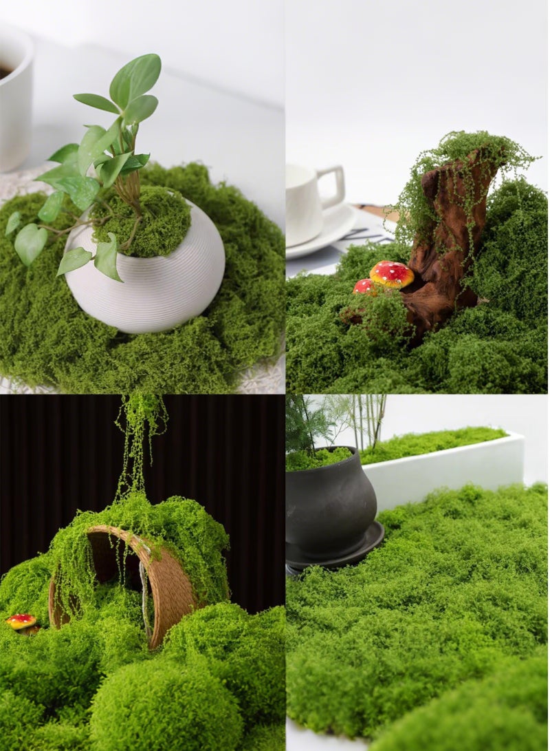 LAIAOCISI Artificial Moss Grass 150g Faux Green Grass for Potted Plants Home Garden Decor Floral DIY Centerpieces Wedding Party Wall Art Craft Preserved Moss for Everyday Use - Image 4