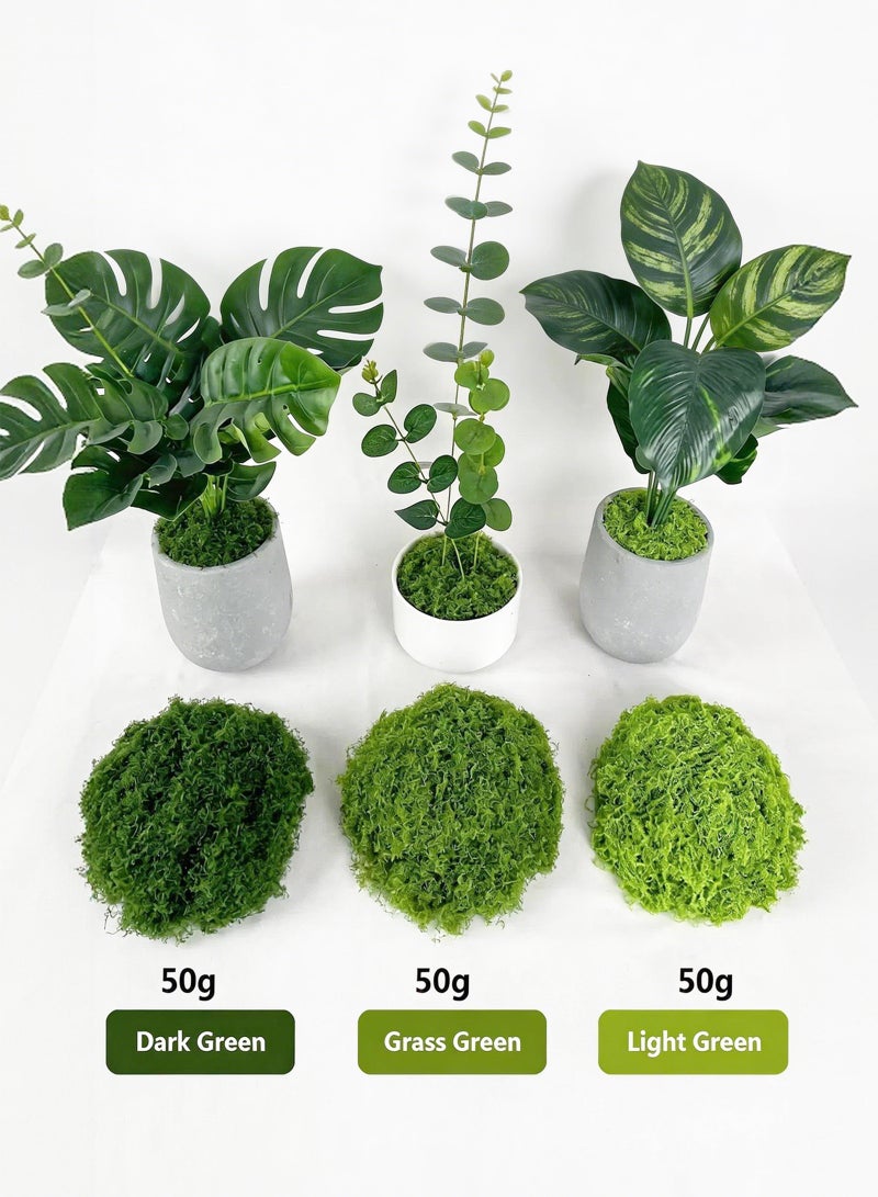 LAIAOCISI Artificial Moss Grass 150g Faux Green Grass for Potted Plants Home Garden Decor Floral DIY Centerpieces Wedding Party Wall Art Craft Preserved Moss for Everyday Use - Image 1