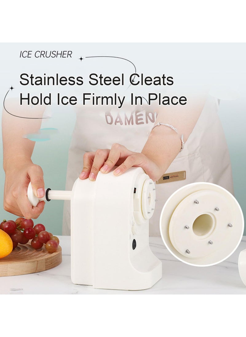 XiuWoo - Multi-Purpose Cordless Electrical Shaved Ice Machine Snow Cone Machine, Electrical Portable Ice Crusher with 1 Trays and 2 Ice Molds, Household Small Ice Shaver for Kitchen Picnics Parties - Image 1