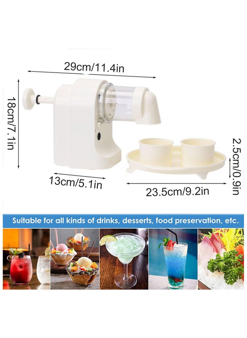 XiuWoo - Multi-Purpose Cordless Electrical Shaved Ice Machine Snow Cone Machine, Electrical Portable Ice Crusher with 1 Trays and 2 Ice Molds, Household Small Ice Shaver for Kitchen Picnics Parties - Image 1