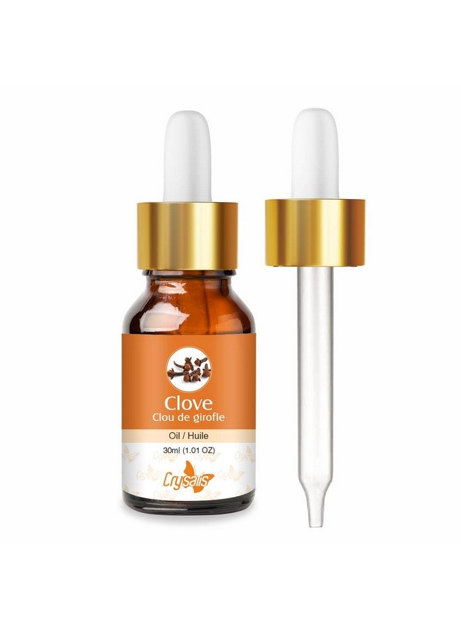 CRYSALIS Clove (Syzygium Aromaticum) Oil|100% Pure & Natural Undiluted Essential Oil Organic Standard For Skin & Haircare|Calming Properties, Eases Headaches, Reduces Aging Signs, Sound Sleep 30Ml - Image 1